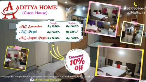Homely food & facilities Hotel in  Ranchi