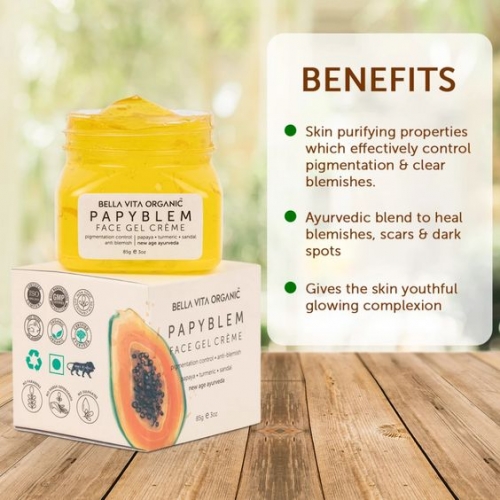 PapyBlem Pigmentation Blemish Cream Gel For Skin Brightening with Papaya and Saffron