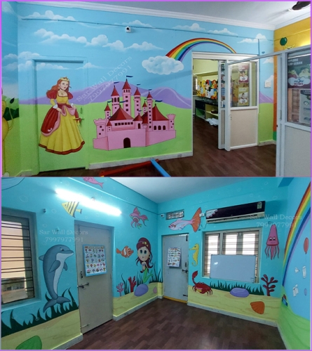Play School Creative Wall Painting From Kompally