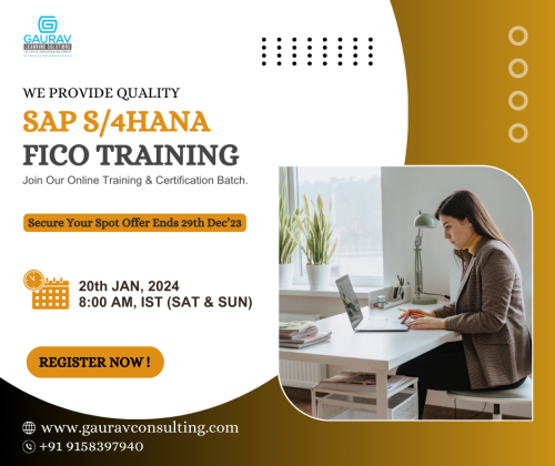 Join our SAP FICO S/4HANA Live Batch Starting on 20th Jan 2024 at @8 AM IST (Sat & Sun)